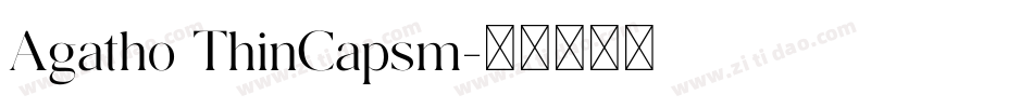 Agatho ThinCapsm字体转换
